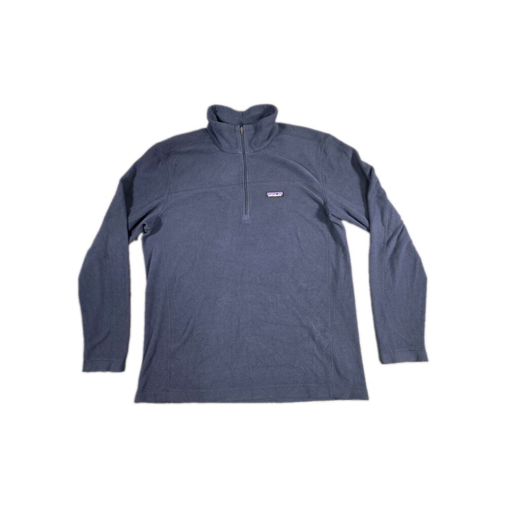 Patagonia Men's Blue Fleece 1/4 Zip Pullover Size L Sweater Mock Neck C10